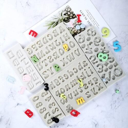 Letters & Numbers Silicone Mold Fondant Mould Cake Decoration Tools Chocolate, Gumpaste Mold, Sugarcraft ,Kitchen Gadgets