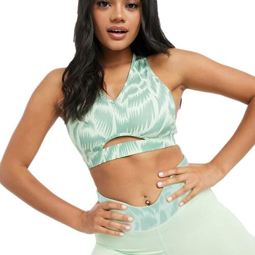 Sport Suit Green Yoga Kit V-Neck Top For Fitness Seamless Leggings Sports Bra For Woman Tiktok Dress Sets Cycling Body Shaper