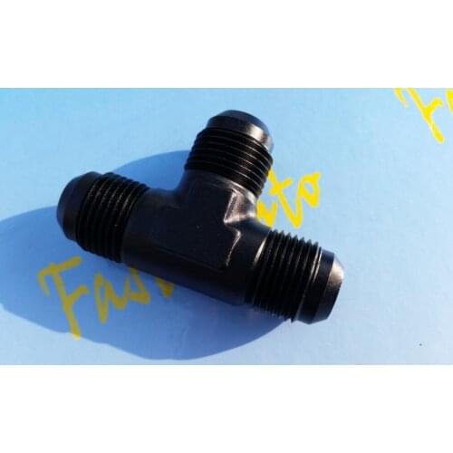 3/4”-16unf thread AN-8 AN8 an 8 Flare Tee T Piece 3 Way Adaptor Aluminum Alloy Fittings for 044 fuel pump