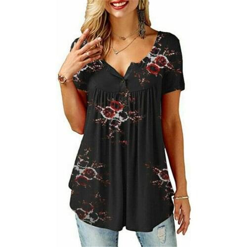 Women Ruffle O Neck Tunic Tee Tops Button Sleeveless Casual Swing Shirt Tops Women Ruffle Neck Button Casual Swing T-Shirt