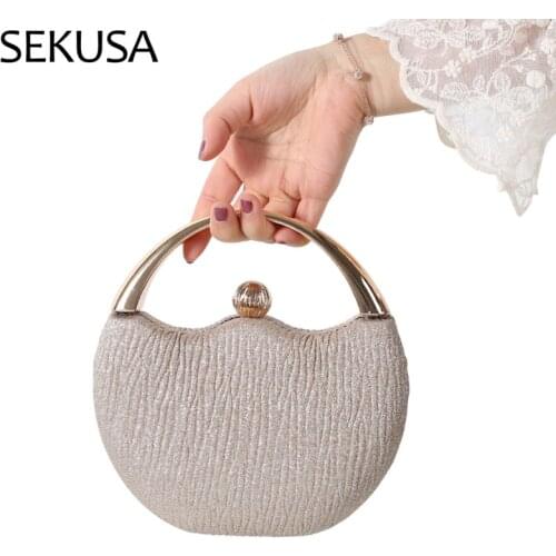 Half-Moon Women Evening Bags Luxury New 2020 Party Handbags Wedding Day Clutch Lady Purse
