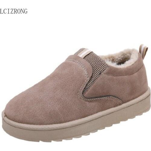 LCIZRONG Hot Sale 2020 Warm Women Snow Boots Plush Round Toe Female Ankle Boots