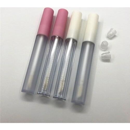 10-50pcs 2.5ml high-grade Lipstick tube transparent bottle lip gloss tubes pink white black cover round clear lip glaze tubes
