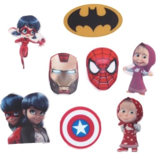 10PCS Flatback Resin Cabochons Kawaii Planar Resin Panda Charms Bowknot For Rubber Band Hair Pin Brooch Decoration