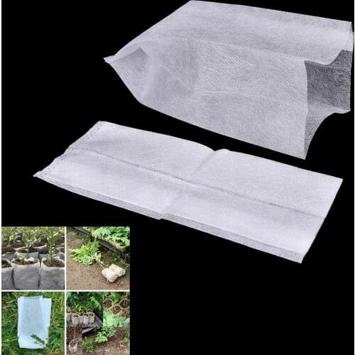 100 Pcs Full All size Biodegradable Plant-Fiber Nursery Pots Seedling-Raising Bags Environmental Protection Non-woven Grow bag