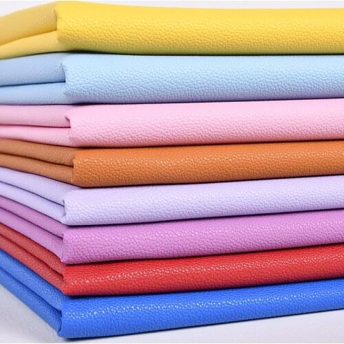 QJH PU Artificial Synthetic Leather Big Litchi Pattern Leather Fabric Bed Head Soft Bag Decorative Faux Leather for Sewing