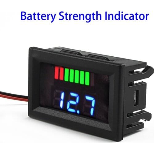 12V-60V Car Marine Motorcycle LED Digital Voltmeter Voltage Meter Battery Gauge