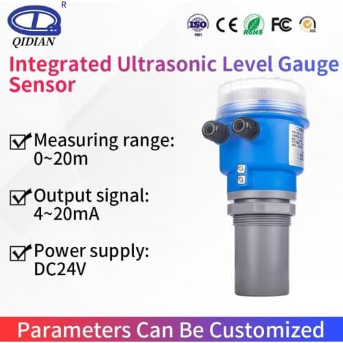 4-20mA RS485 Ultrasonic Water Tank Level Meter DC24V Power Supply