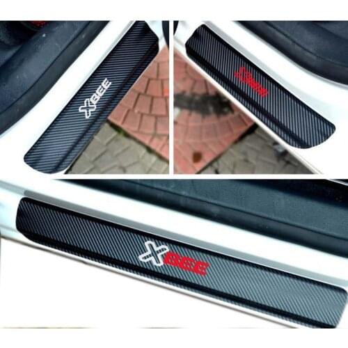 4pcs Door Stickers Carbon Fiber Car Scuff Plate sticker Vinyl Decal sticker for Suzuki Xbee Car sticker