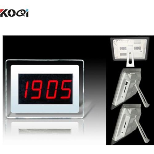 4-digit desktop LED screen display main host receiver with alphabet wireless guest calling system for restaurant K-200CD