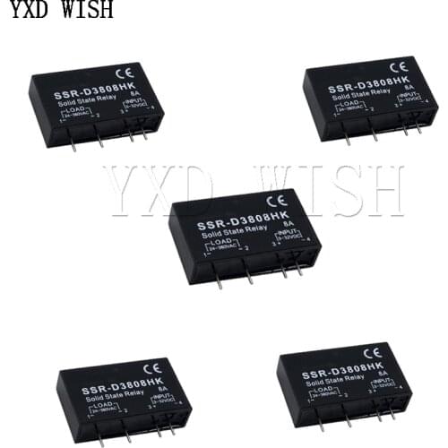 5pcs PCB SSR-D3803HK D3805HK D3808HK Dedicated with Pins SSR-D3805HK 5A DC-AC Solid State Relay