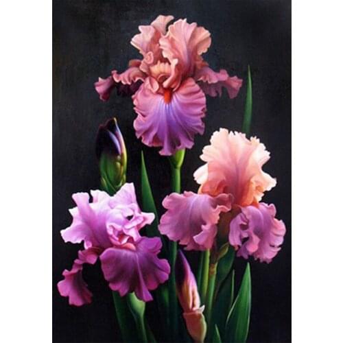 5D DIY Diamond Painting Cross Stitch Diamond Embroidery Flowers and Plant Round Diamond Mosaic Diamond Paintings Home Decor