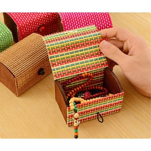 Large Capacity Creative Bamboo Makeup Storage Box Practical and Durable Multifunction Box Soap Jewelry Box