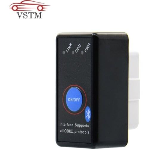 ELM327 V1.5 PIC18F25K80 Chip Auto Sleep Code Reader Bluetooth Power Switch on/off Mini OBDII ELM 327 Diagnostic tool Scanner