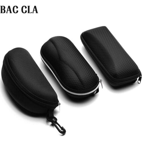 Protable Sunglasses Protector Travel Pack Pouch Glasses Case 1Pcs Black Zipper Box Hard Eyewear Accessories