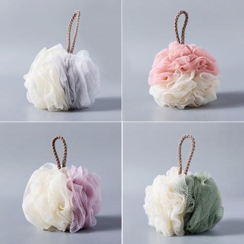 Sponge Mesh Ball Exfoliating Body Puff Soft Bath Shower Wash Scrunchie Buffer Sponge Shower Brush Body Wash Scrubber Mesh Soft