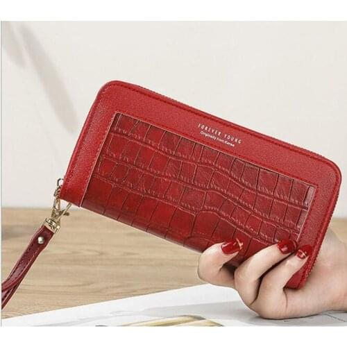 Hot Sale Womens Wallets Soft PU Leather Zipper Long Lady Coin Purse Handbags MoneyBags Good Quality Brand Wallet Burse