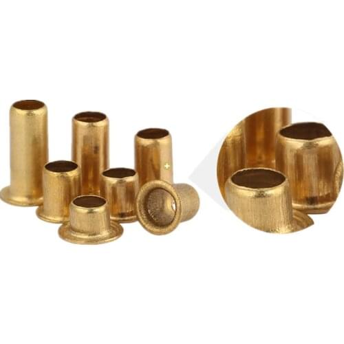 M5 Brass Eyelet Hollow Tubular Rivets Through Nuts Kit M0.9 M1.3 M1.5 M1.7 M2 M2.3 M2.5 M3 M4 M5 M6 Length 4/5/6/7/8/10/12mm