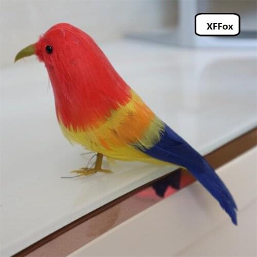 Mini simulation red&blue bird model foam&furs real life small cute bird doll gift about 12cm xf1105