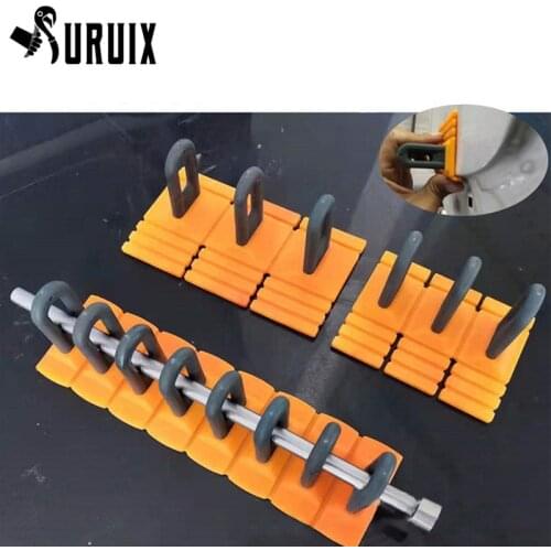 FURUIX Paintless Dent Removal Puller Tab Teeth Tool Kit with Glue Sticks for Big Dent Repair of Car Body Household Hardware Tool