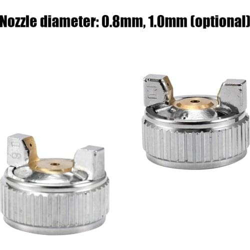 0.8mm/1.0mm 3pcs Stainless Steel Nozzle Set for H-2000 HVLP Air Spray Machine Nozzle Kit Air Brush Accessories