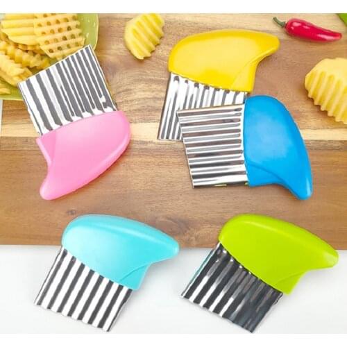Stainless Steel Vegetable Carrot Wavy Cutter Slicer Potato Chips Corrugated Knife Kitchen wrinkled French Fries Kitchen Gadgets
