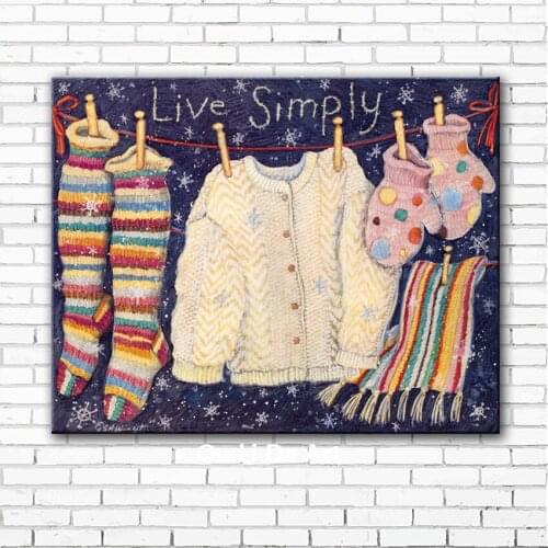 Pastoral cartoon wine sweater scarf stockings canvas printings oil paintings printed on canvas home wall art decoration picture