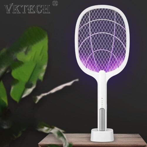 Racket Portable Mosquitos Killer Pest Control Racket Insects Killer Stun Useful Rechargeable Home Fly Killer Insect Zapper