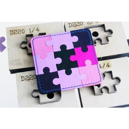 Leather craft template cutter jigsaw puzzle Die cut knife mould leather hole punches tool set deri el aletleri