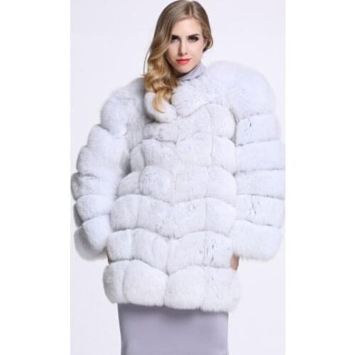 Luxury Solid Long Sleeve Furry Faux Fox Fur Coat Fluffy Jacket Parka Winter Warm Women Plus Size Streetwear Female Coats