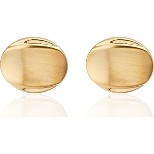 Luxury shirt Golden Ellipse Cufflinks brand Hipster Cufflinks For Men Gift for Husband Gift for High Quality Men Gift