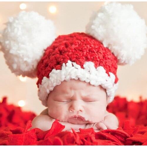 New born beanie baby pom pom hat newborn photography props baby photo cute knit pompom cap infant picture fotografia accessories