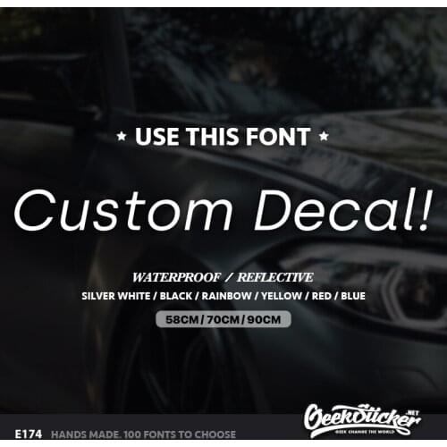 Geeksticker Custom Car Decal Name Text JAYJOE Customize Sticker For Cars Auto Motorcycle Bumper Window Door Body Car Stickers
