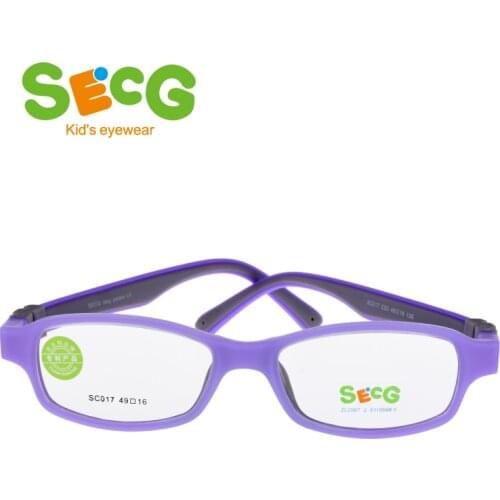 SECG Ultralight Soft Frame Optical Myopia Children Frame Solid Detachable Diopter Kids Frame Silicone Strap Lunettes Eyeglasses