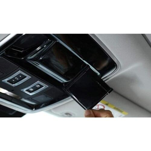 Top Slots For Land Rover Range Rover Sport Vogue Velar 2014-2017, Plastic Roof Card Storage Box Black