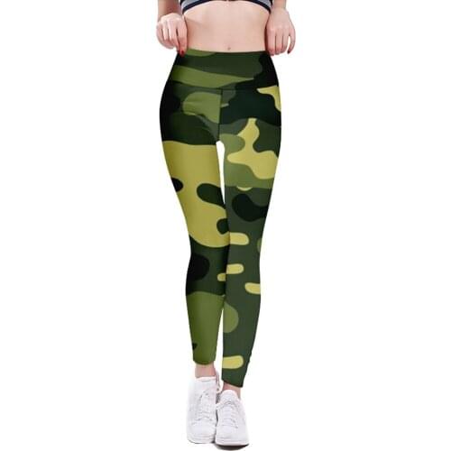 WAMNI 3D Leggings Sport Women Fitness Camouflage Running Yoga Pants Energy Seamless Leggings Gym Girl Cow Color Stretch pants