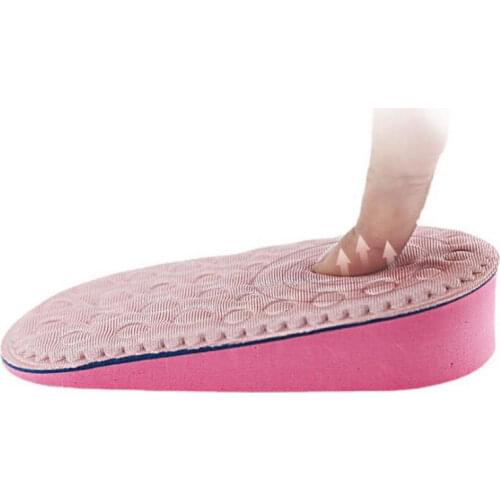 Womens Invisible Heightening Half Pad Massage Soft Inner Heightening Sports Shoes White Shoes Canvas Shoes Heel Pad