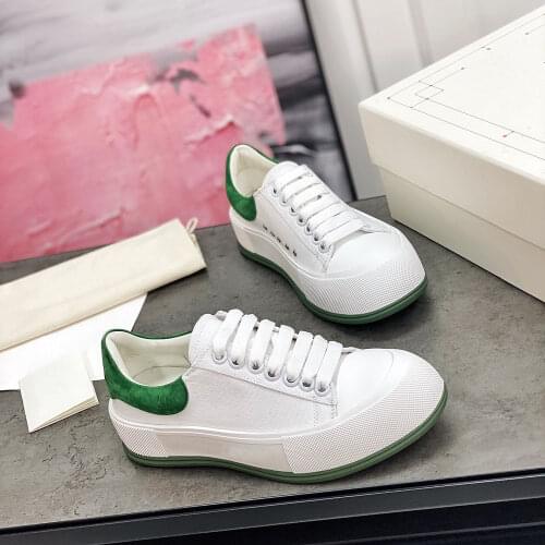 Womens Shoes New Fashion White Shoes Luxury Multi-colored Solid Flats For Sports Lace-up Shoes Anti-slip Womens Casual Shoes