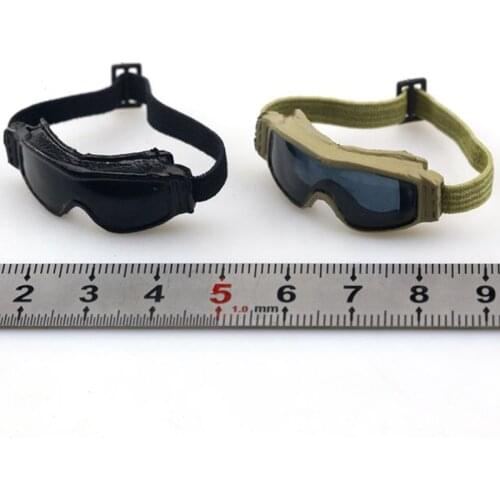 1/6 Soldiers Wear Windproof Glasses Field Sunglasses Outdoor Must-Have Eye Caps Two Colors 4cm