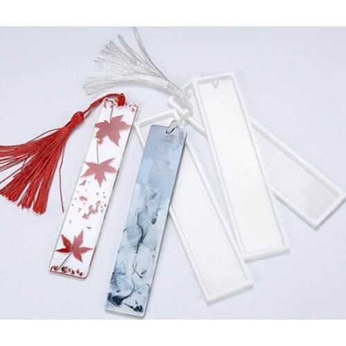 1PCS Rectangle Silicone Bookmark Mold DIY Epoxy Resin Bookmark Mould Making Crafts Handmade Jewelry Making Tools
