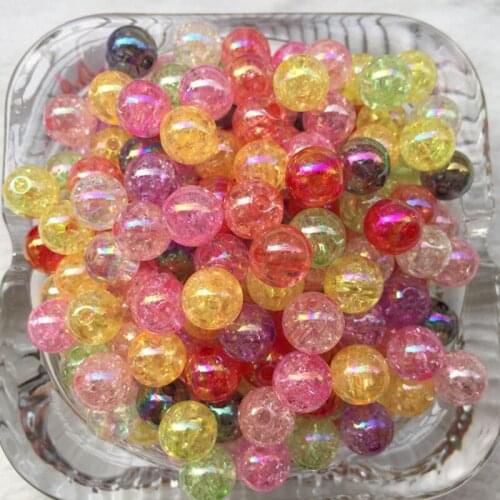 40pcs 8mm Mix AB Chunky crack Beads Jewelry Bubblegum Necklace