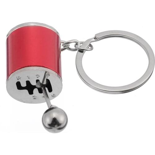 5 Color Men Metal Gear Shift Gearbox Gear Knob Zinc Alloy Key Ring Keyring Keychain Nice Gifts