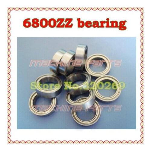 50pcs Radial Shaft 6800ZZ Ball Bearing 10*19*5 10x19x5Mm Metal Shield 6800Z