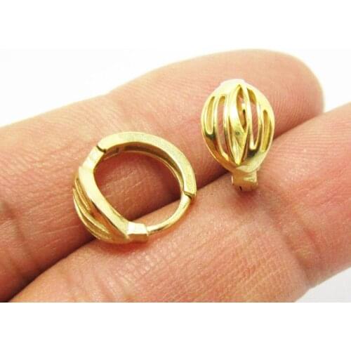 Brass leverback Earrings clasps 13.5x12.6mm Oval lace Raw brass ear hooks -6pcs R1005