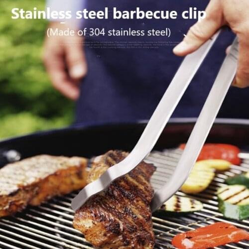 Stainless Steel Bbq Accessories Tongs Grill Tongs For Tweezers Long Tweezers Food Tongs Clip Kitchen Cooking Tools Barbecue Home