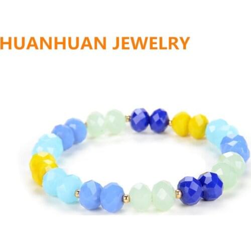 2021 New Bracelet Multicolor Cut Crystal Wheel Beads Fashion Bracelet Charm Bracelet for Women Jewelry Bracelets Birthday Gift