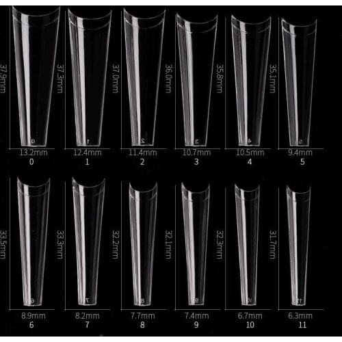 Extra-L C-Curve Nail Tips 1 Box 240pcs Nail Tips|Ballerina Nail Tips|Nail Extensions Clear C-Curve Nail Tips|Natural Nail Tips