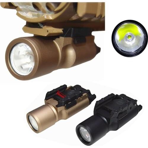 FIRECLUB Tactical X300 LED Light Pistol Lanterna Airsoft Flashlight with Picatinny Rail for Hunting shooting Dark Earth