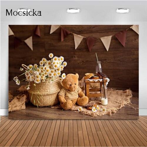 Newborn kids portrait photography backdrop retro wood floor photo background baby art photo shoot for photographic studio props
