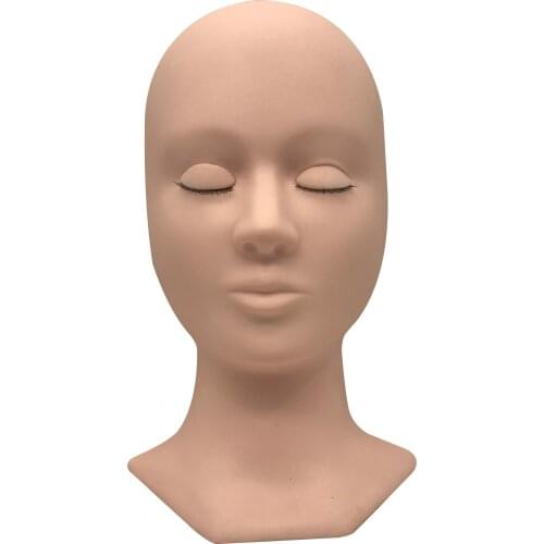 Domi Lash Mannequin Head For Eyelash Extensions Practice Training With Removable Eyelids For Lash Extensions Teaching